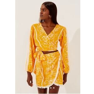 Agua De Coco Iris Striped Cropped Top and Skirt Set